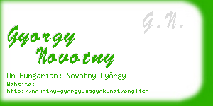 gyorgy novotny business card